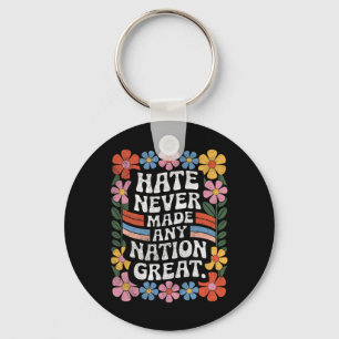 Anti Trump Floral Democrat President Liberal 4 Key Ring
