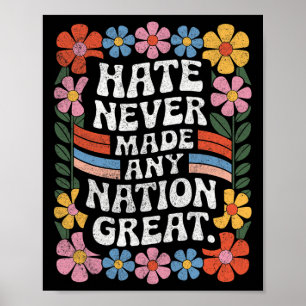 Anti Trump Floral Democrat President Liberal 4 Poster