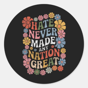 Anti Trump Floral Democrat President Liberal Classic Round Sticker
