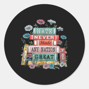 Anti Trump Floral Democrat President Liberal Classic Round Sticker