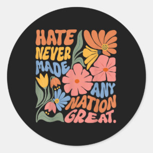 Anti Trump Floral Democrat President Liberal Classic Round Sticker