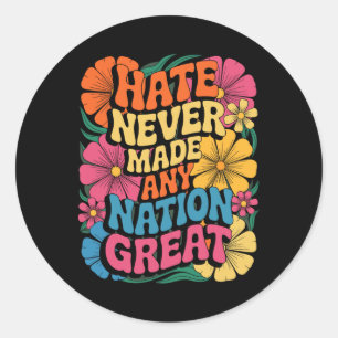 Anti Trump Floral Democrat President Liberal Classic Round Sticker