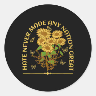 Anti Trump Floral Democrat President Liberal Classic Round Sticker