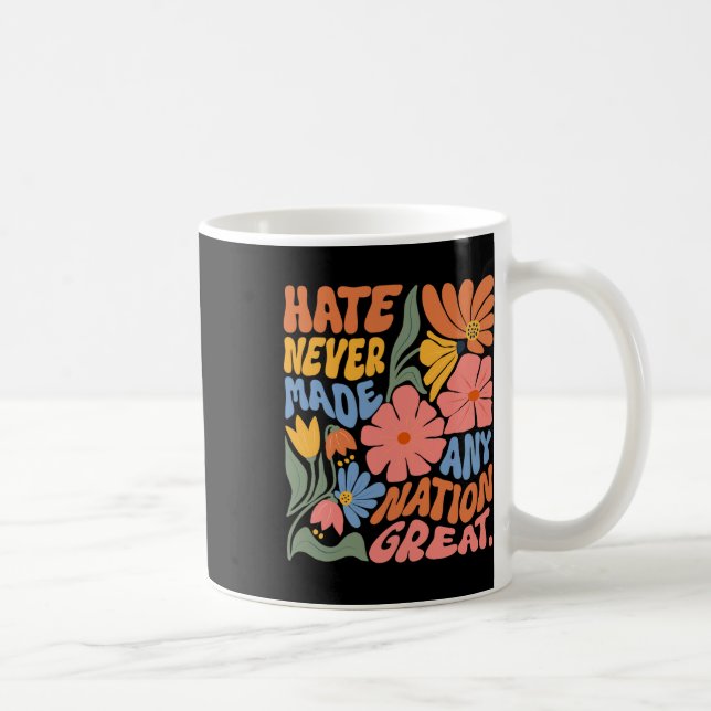 Anti Trump Floral Democrat President Liberal  Coffee Mug (Right)