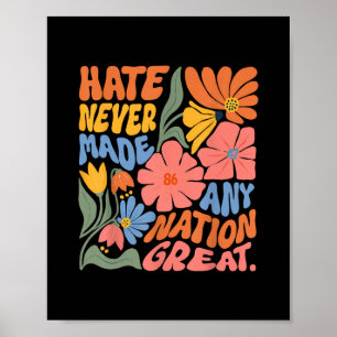 Anti Trump Floral Democrat President Liberal Poster