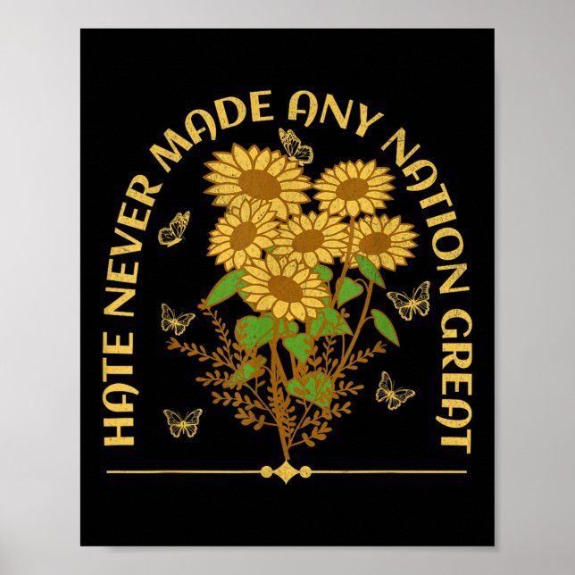 Anti Trump Floral Democrat President Liberal Poster (Front)