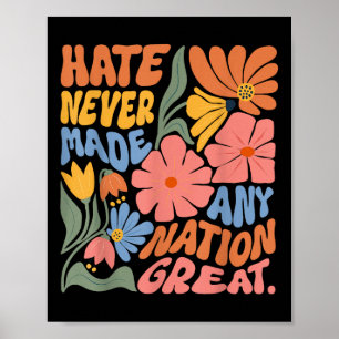 Anti Trump Floral Democrat President Liberal  Poster