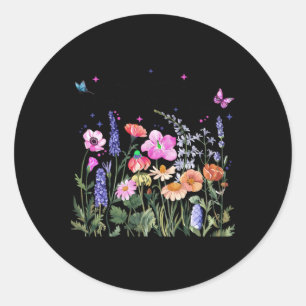 Anti Trump Floral Flower Democrat President Libera Classic Round Sticker