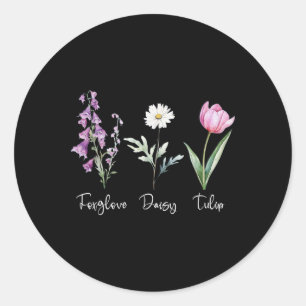 Anti Trump Floral Flower Democrat President Libera Classic Round Sticker