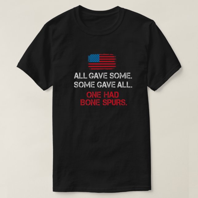 Anti Trump for Veterans Cadet Bone Spurs Draught D T-Shirt (Design Front)