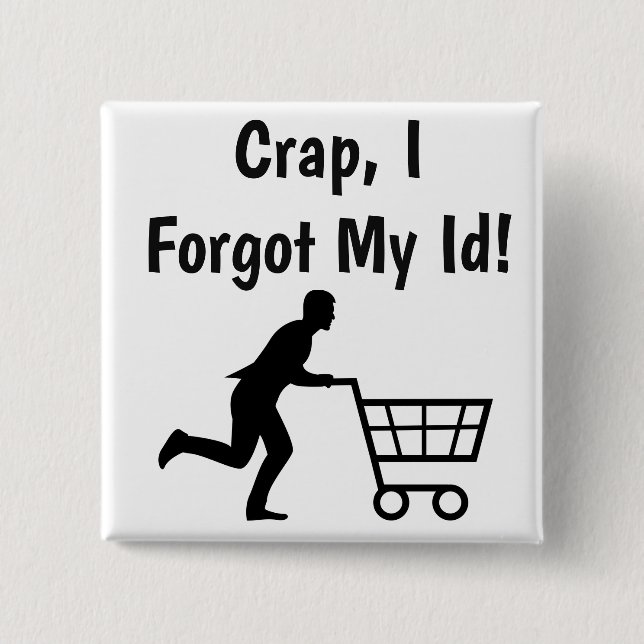 Anti Trump, funny Id for Groceries Button (Front)