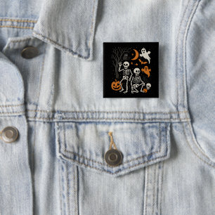 Anti Trump Halloween Skeleton FDT Trump Halloween 15 Cm Square Badge