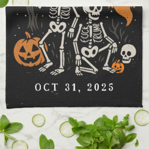 Anti Trump Halloween Skeleton FDT Trump Halloween Tea Towel
