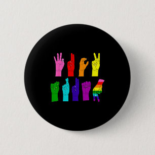 Anti trump hand sign lgbt sign language lgbtqAnti 6 Cm Round Badge
