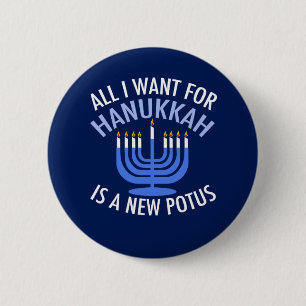 Anti Trump Hanukkah 6 Cm Round Badge