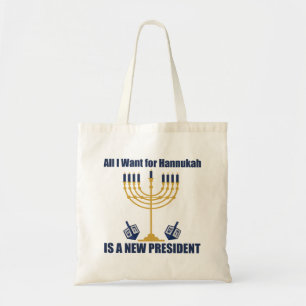 Anti Trump Hanukkah Funny Jewish Political Tote Bag