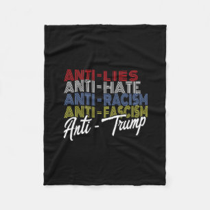 Anti Trump Hate Lies And Fascism Resist Vote Nov 5 Fleece Blanket