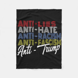 Anti Trump Hate Lies And Fascism Resist Vote Nov 5 Fleece Blanket