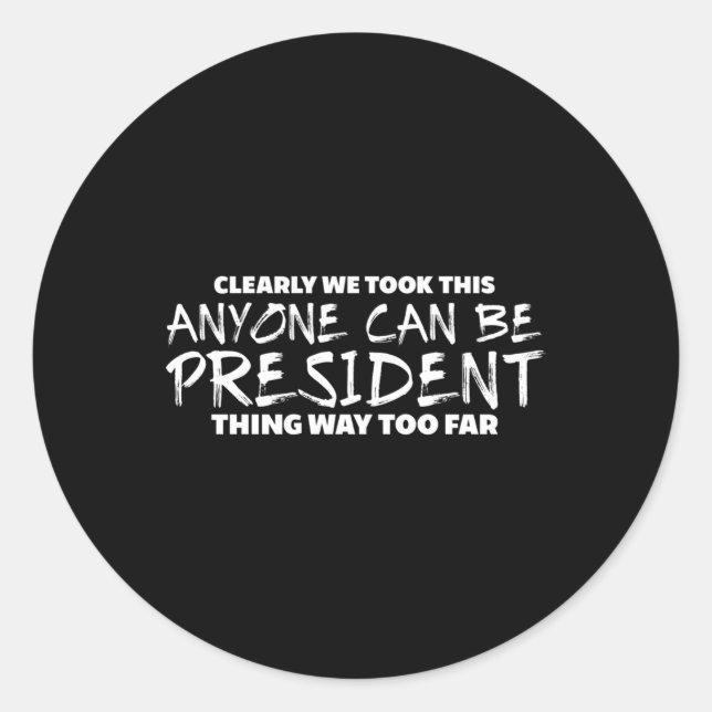 Anti Trump Hate Long Sleeve  Classic Round Sticker (Front)