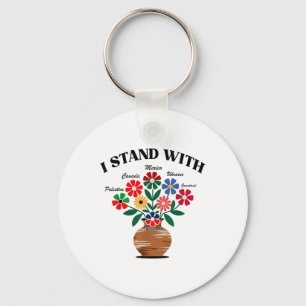 Anti Trump I Stand With Canada Mexico Greenland Uk Key Ring