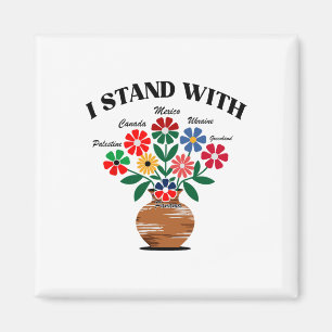 Anti Trump I Stand With Canada Mexico Greenland Uk Magnet