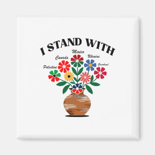 Anti Trump I Stand With Canada Mexico Greenland Uk Magnet