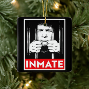 Anti-Trump Inmate Ceramic Ornament