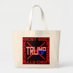 Anti Trump Large Tote Bag