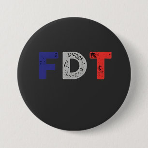 Anti Trump Maga FDT Resist Democracy Retro 7.5 Cm Round Badge