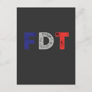 Anti Trump Maga FDT Resist Democracy Retro Holiday Postcard