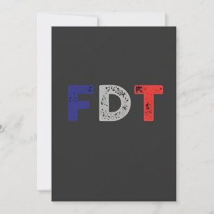 Anti Trump Maga FDT Resist Democracy Retro Invitation