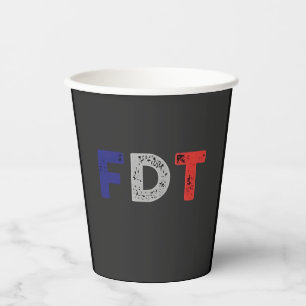 Anti Trump Maga FDT Resist Democracy Retro Paper Cups