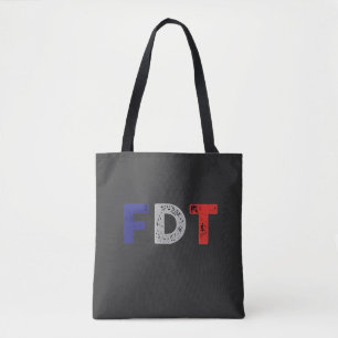 Anti Trump Maga FDT Resist Democracy Retro Tote Bag