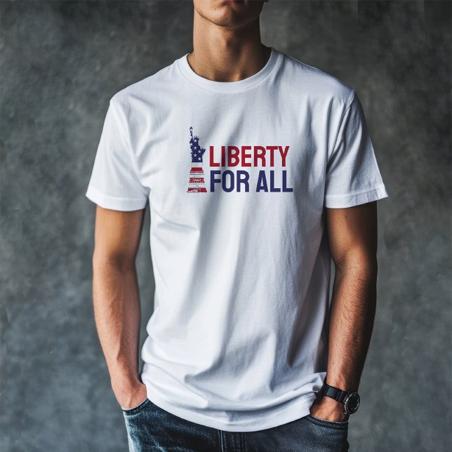 Anti-Trump merch protest flag blue red T-Shirt (This T-shirt is a cool way to express your views on immigration policies.)