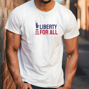 Anti-Trump merch protest flag blue red T-Shirt