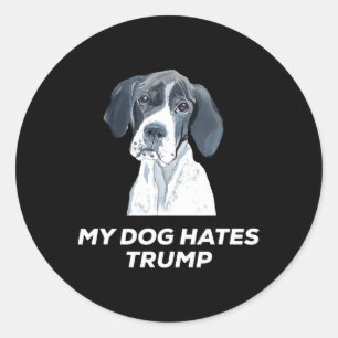 Anti Trump My Dog Hates Trump Shirt Classic Round Sticker