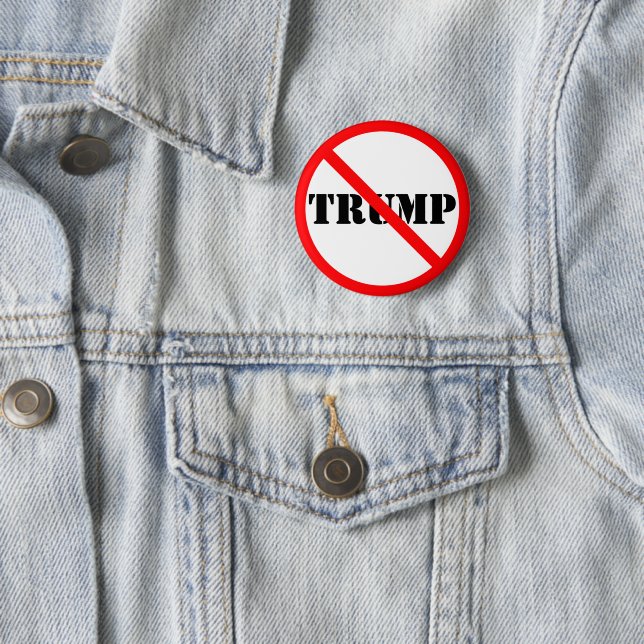 Anti Trump No Donald Trump joe biden 6 Cm Round Badge (In Situ)