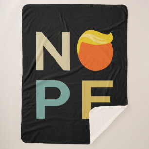 Anti-Trump - Nope Edition III Sherpa Blanket