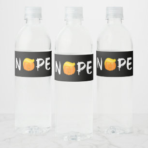 Anti-Trump - Nope Halloween Edition II Water Bottle Label