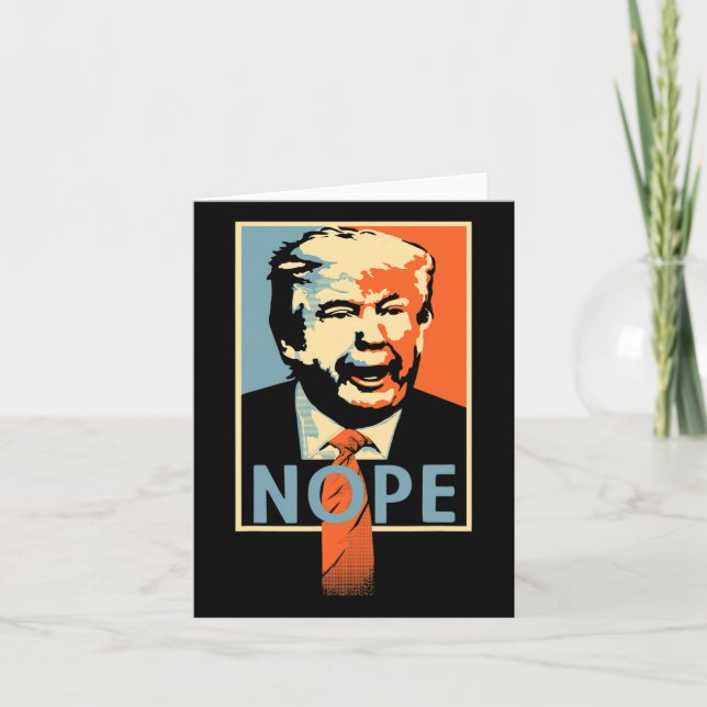 Anti Trump nope' Poster Resistance Parody Design  Card (Front)