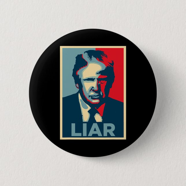 Anti Trump Obama Hope Poster Liar  6 Cm Round Badge (Front)