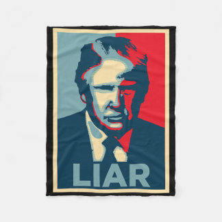 Anti Trump Obama Hope Poster Liar  Fleece Blanket