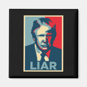 Anti Trump Obama Hope Poster Liar  Magnet