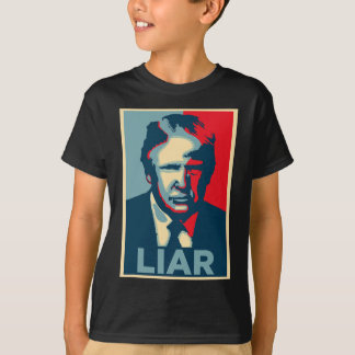 Anti Trump Obama Hope Poster Liar  T-Shirt