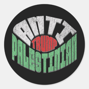 Anti-trump Palestinian American  Classic Round Sticker