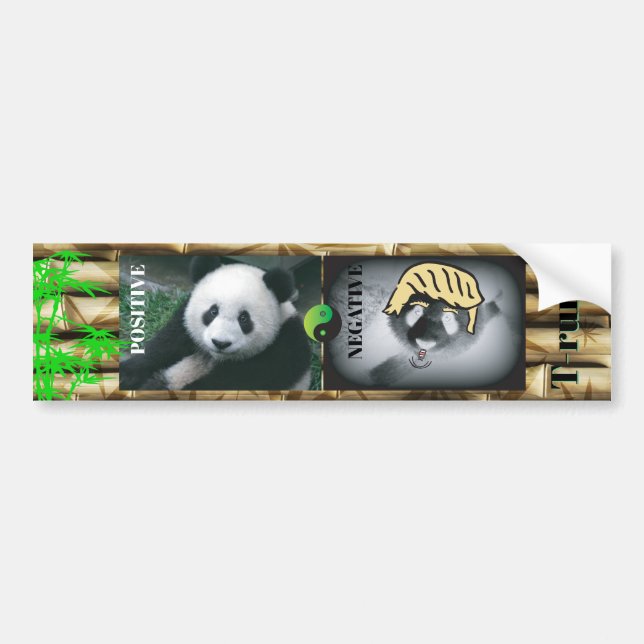 Anti Trump / panda, Bumper Sticker (Front)