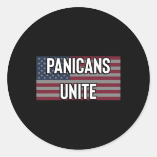 Anti Trump Panic Tariff Democrat Panic Unite Prote Classic Round Sticker