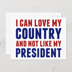 Anti Trump Patriotic Not My President Postcard