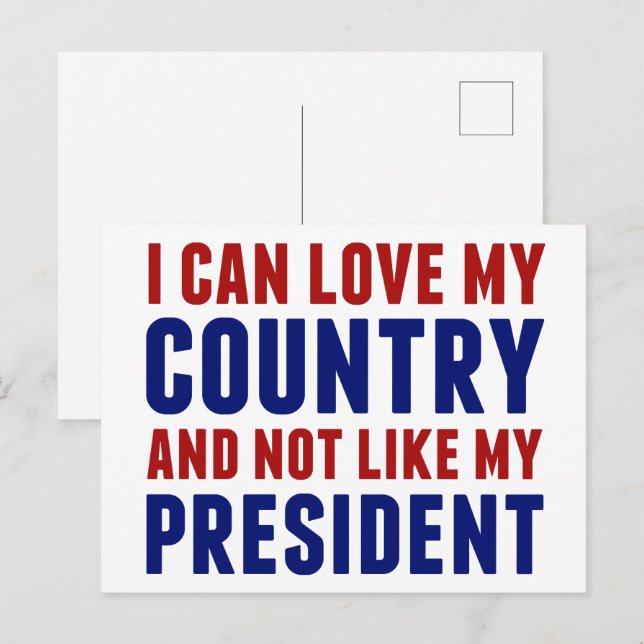 Anti Trump Patriotic Not My President Postcard (Front/Back)
