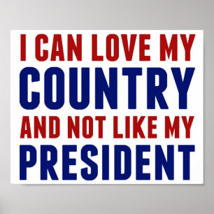 Anti Trump Patriotic Not My President Poster